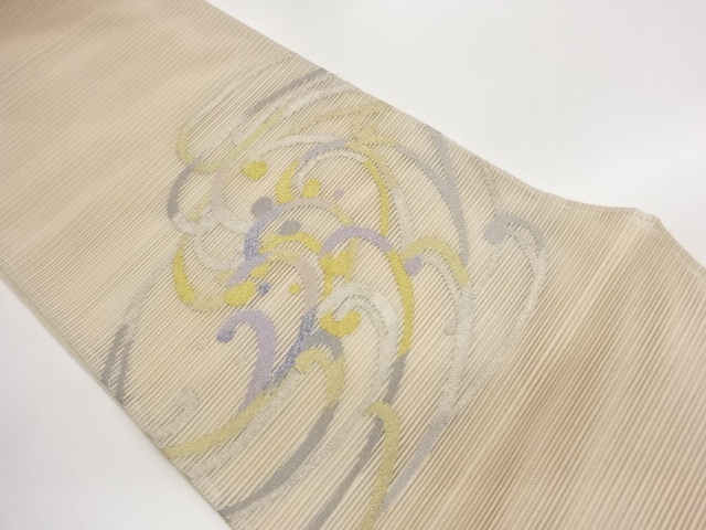 JAPANESE KIMONO / RAWAKARA WAVE PATTERN ORIGIDA FUKURO OBI